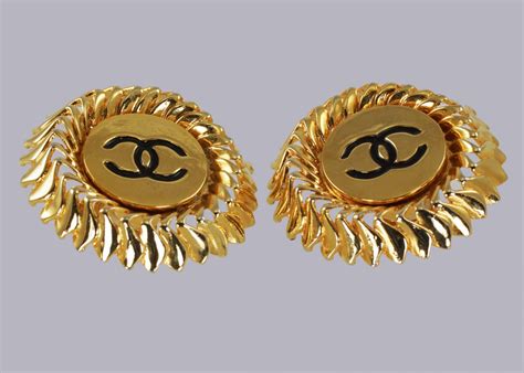 fake chanel earrings canada|vintage chanel clip on earrings.